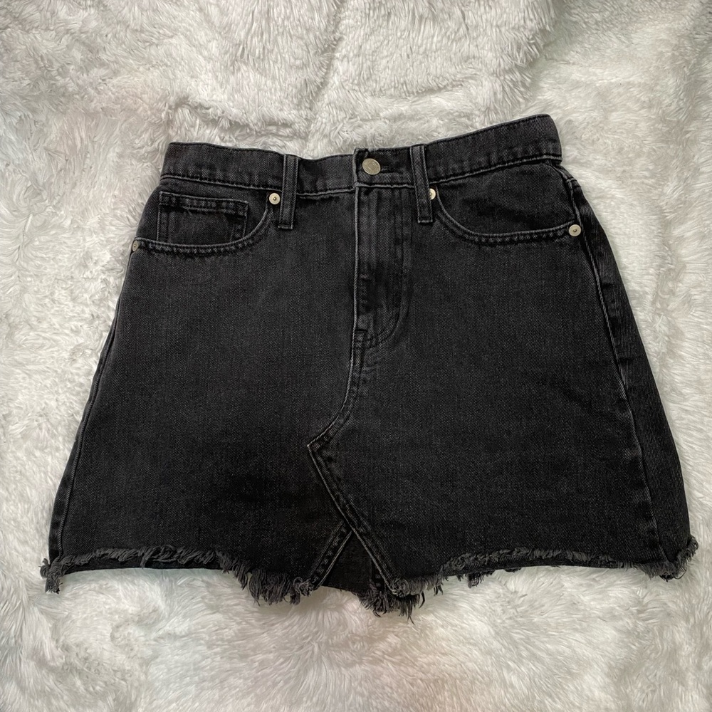 Madewell Black Denim Mini Skirt Sz 26 / Sz XS